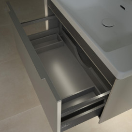 Тумба под раковину Villeroy & Boch Subway 3.0 77,2х42,9 см ДСП/алюминий серый кашемир C573L0VN