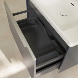 Тумба под раковину Villeroy & Boch Subway 3.0 77,2х42,9 см ДСП/алюминий морской синий C573L0VQ