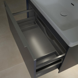 Тумба под раковину Villeroy & Boch Subway 3.0 77,2х42,9 см ДСП/алюминий морской синий C573L0VQ