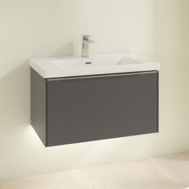 Тумба под раковину Villeroy & Boch Subway 3.0 77,2х42,9 см ДСП/алюминий графит C573L0VR