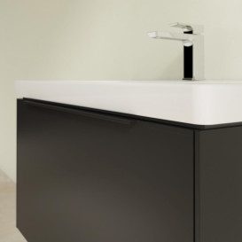 Тумба под раковину Villeroy & Boch Subway 3.0 77,2х42,9 см ДСП/алюминий черный вулкан/черный вулкан C573L1VL