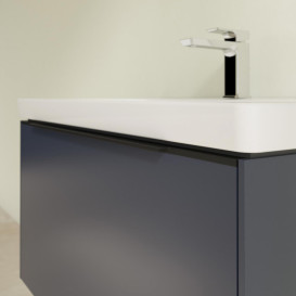 Тумба під раковину Villeroy & Boch Subway 3.0 77,2х42,9 см ДСП/алюміній морський синій/чорний вулкан C573L1VQ