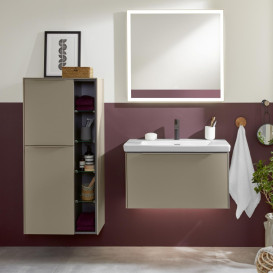 Тумба под раковину Villeroy & Boch Subway 3.0 77,2х42,9 см ДСП/алюминий тауп/монохром C573L2VM