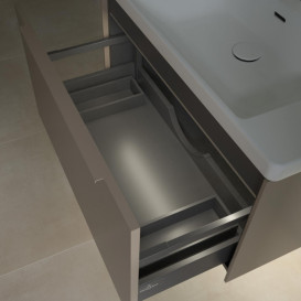 Тумба под раковину Villeroy & Boch Subway 3.0 77,2х42,9 см ДСП/алюминий тауп/монохром C573L2VM