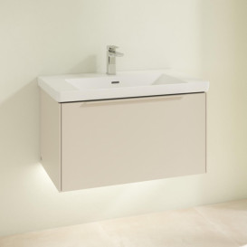 Тумба під раковину Villeroy & Boch Subway 3.0 77,2х42,9 см ДСП/алюміній сірий кашемір/монохром C573L2VN