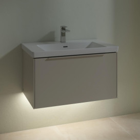 Тумба під раковину Villeroy & Boch Subway 3.0 77,2х42,9 см ДСП/алюміній сірий кашемір/монохром C573L2VN