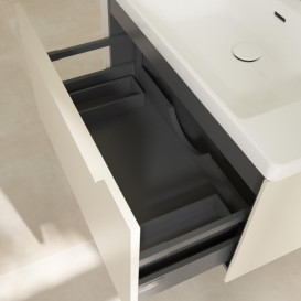 Тумба під раковину Villeroy & Boch Subway 3.0 77,2х42,9 см ДСП/алюміній сірий кашемір/монохром C573L2VN