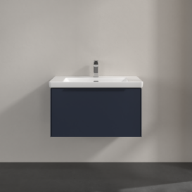 Тумба под раковину Villeroy & Boch Subway 3.0 77,2х42,9 см ДСП/алюминий морской синий/монохром C573L2VQ
