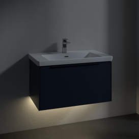 Тумба под раковину Villeroy & Boch Subway 3.0 77,2х42,9 см ДСП/алюминий морской синий/монохром C573L2VQ