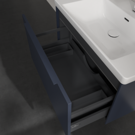Тумба под раковину Villeroy & Boch Subway 3.0 77,2х42,9 см ДСП/алюминий морской синий/монохром C573L2VQ
