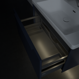 Тумба под раковину Villeroy & Boch Subway 3.0 77,2х42,9 см ДСП/алюминий морской синий/монохром C573L2VQ