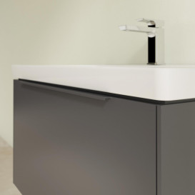 Тумба под раковину Villeroy & Boch Subway 3.0 77,2х42,9 см ДСП/алюминий графит/монохром C573L2VR