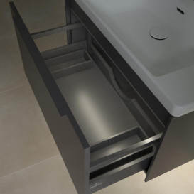 Тумба под раковину Villeroy & Boch Subway 3.0 77,2х42,9 см ДСП/алюминий графит/монохром C573L2VR