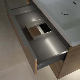 Тумба під раковину Villeroy & Boch Subway 3.0 77,2х57,6 см ДСП/алюміній дуб канзас C574L0RH