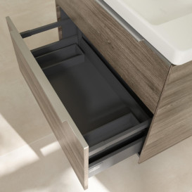 Тумба під раковину Villeroy & Boch Subway 3.0 77,2х57,6 см ДСП/алюміній дуб кам'яний C574L0RK