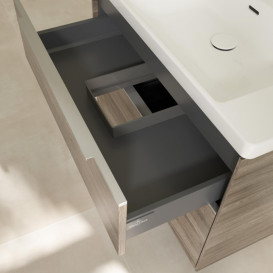 Тумба під раковину Villeroy & Boch Subway 3.0 77,2х57,6 см ДСП/алюміній дуб кам'яний C574L0RK