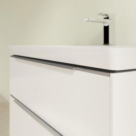 Тумба під раковину Villeroy & Boch Subway 3.0 77,2х57,6 см ДСП/алюміній білий діамант C574L0VE