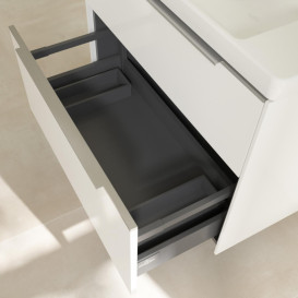 Тумба під раковину Villeroy & Boch Subway 3.0 77,2х57,6 см ДСП/алюміній білий діамант C574L0VE