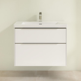 Тумба під раковину Villeroy & Boch Subway 3.0 77,2х57,6 см ДСП/алюміній білий діамант C574L0VE