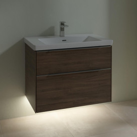 Тумба под раковину Villeroy & Boch Subway 3.0 77,2х57,6 см ДСП/алюминий дуб аризона C574L0VH