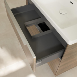 Тумба под раковину Villeroy & Boch Subway 3.0 77,2х57,6 см ДСП/алюминий дуб аризона C574L0VH