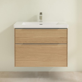Тумба под раковину Villeroy & Boch Subway 3.0 77,2х57,6 см ДСП/алюминий дуб северный C574L0VJ