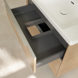 Тумба под раковину Villeroy & Boch Subway 3.0 77,2х57,6 см ДСП/алюминий дуб северный C574L0VJ