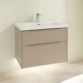 Тумба под раковину Villeroy & Boch Subway 3.0 77,2х57,6 см ДСП/алюминий тауп C574L0VM