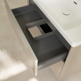 Тумба под раковину Villeroy & Boch Subway 3.0 77,2х57,6 см ДСП/алюминий тауп C574L0VM