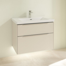 Тумба под раковину Villeroy & Boch Subway 3.0 77,2х57,6 см ДСП/алюминий серый кашемир  C574L0VN