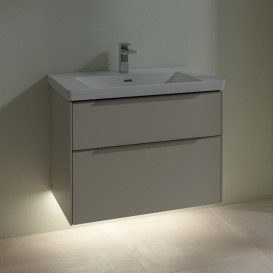 Тумба под раковину Villeroy & Boch Subway 3.0 77,2х57,6 см ДСП/алюминий серый кашемир  C574L0VN