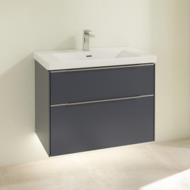 Тумба під раковину Villeroy & Boch Subway 3.0 77,2х57,6 см ДСП/алюміній морський синій C574L0VQ