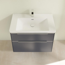 Тумба під раковину Villeroy & Boch Subway 3.0 77,2х57,6 см ДСП/алюміній морський синій C574L0VQ