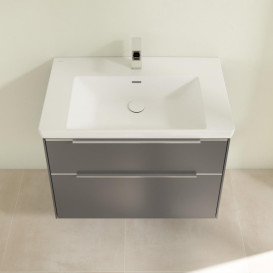 Тумба под раковину Villeroy & Boch Subway 3.0 77,2х57,6 см ДСП/алюминий графит C574L0VR