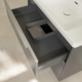 Тумба под раковину Villeroy & Boch Subway 3.0 77,2х57,6 см ДСП/алюминий графит C574L0VR