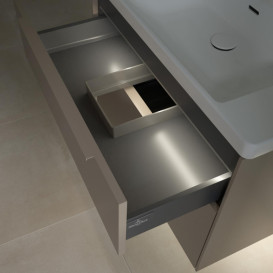 Тумба под раковину Villeroy & Boch Subway 3.0 77,2х57,6 см ДСП/алюминий тауп/монохром C574L2VM