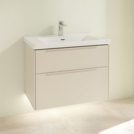 Тумба під раковину Villeroy & Boch Subway 3.0 77,2х57,6 см ДСП/алюміній сірий кашемір/монохром C574L2VN