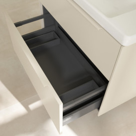 Тумба під раковину Villeroy & Boch Subway 3.0 77,2х57,6 см ДСП/алюміній сірий кашемір/монохром C574L2VN