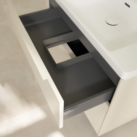 Тумба під раковину Villeroy & Boch Subway 3.0 77,2х57,6 см ДСП/алюміній сірий кашемір/монохром C574L2VN