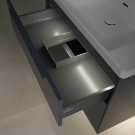 Тумба под раковину Villeroy & Boch Subway 3.0 77,2х57,6 см ДСП/алюминий морской синий/монохром C574L2VQ