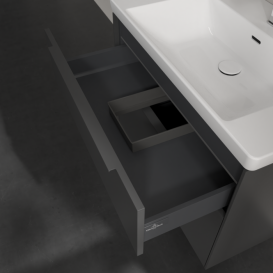 Тумба под раковину Villeroy & Boch Subway 3.0 77,2х57,6 см ДСП/алюминий графит/монохром C574L2VR