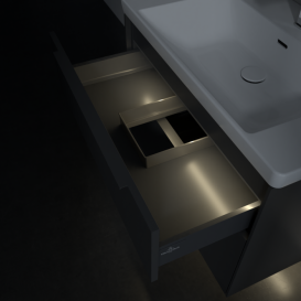 Тумба под раковину Villeroy & Boch Subway 3.0 77,2х57,6 см ДСП/алюминий графит/монохром C574L2VR