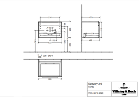 Тумба под раковину Villeroy & Boch Subway 3.0 62,2х42,9 см ДСП/алюминий дуб аризона C575L0VH