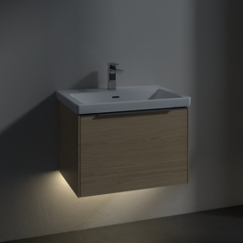 Тумба под раковину Villeroy & Boch Subway 3.0 62,2х42,9 см ДСП/алюминий дуб северный  C575L0VJ