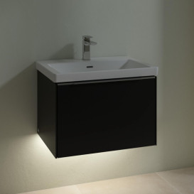 Тумба під раковину Villeroy & Boch Subway 3.0 62,2х42,9 см ДСП/алюміній чорний вулкан C575L0VL