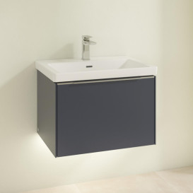 Тумба под раковину Villeroy & Boch Subway 3.0 62,2х42,9 см ДСП/алюминий морской синий C575L0VQ