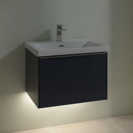 Тумба под раковину Villeroy & Boch Subway 3.0 62,2х42,9 см ДСП/алюминий морской синий C575L0VQ