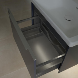 Тумба под раковину Villeroy & Boch Subway 3.0 62,2х42,9 см ДСП/алюминий морской синий C575L0VQ