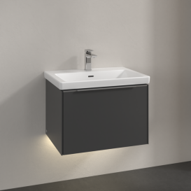 Тумба під раковину Villeroy & Boch Subway 3.0 62,2х42,9 см ДСП/алюміній графіт C575L0VR