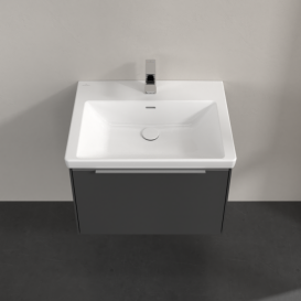 Тумба під раковину Villeroy & Boch Subway 3.0 62,2х42,9 см ДСП/алюміній графіт C575L0VR